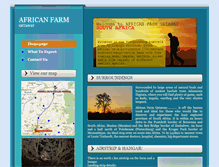 Tablet Screenshot of africanfarmgetaway.co.za